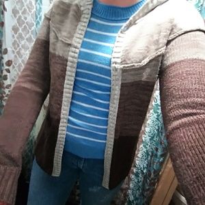Sweater cardigan and Shirt